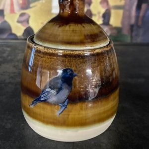 Handmade little bird Dish with Cover